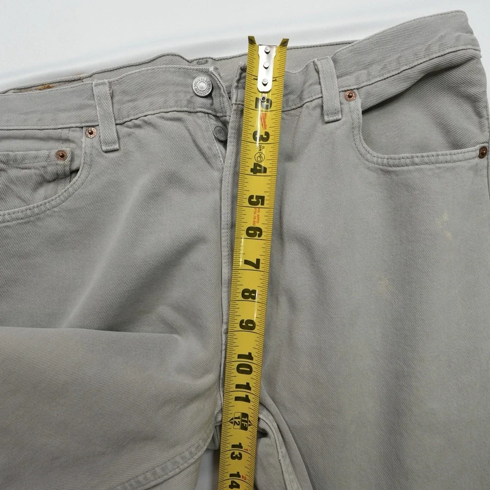 Vtg 90s Levi's 501s 36X30 (35.5X28)‎ Denim Jeans Gray ButtonFly Classic Straight
